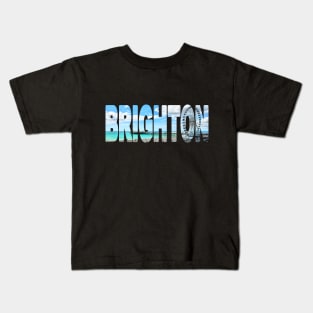 BRIGHTON - England Palace Pier and Wheel Kids T-Shirt